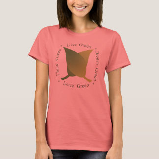 Camiseta Verde Vivo, Verde Adorável, Pense verde, Sonho Ver