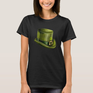 Camiseta Verdes Leprechauns Hat Cylinder Shamrock No Prato 