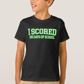 Camiseta Verdes Letras Universitárias Eu Marquei 100 Dias D