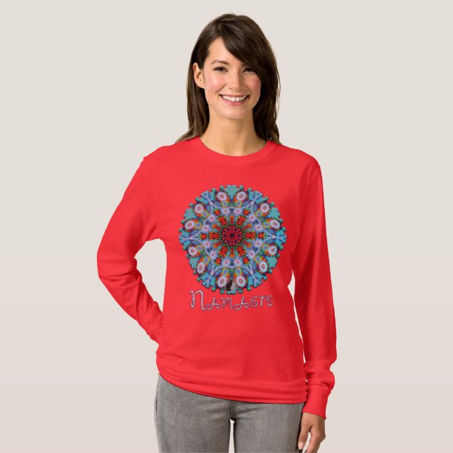 Camiseta Verdigris Namaste Kaleidoscope (Frente Completa)