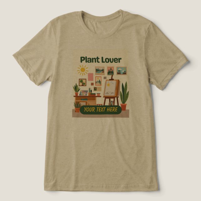Camiseta Verdura Personalizada & Design de Espaço de Trabal (Design frontal)