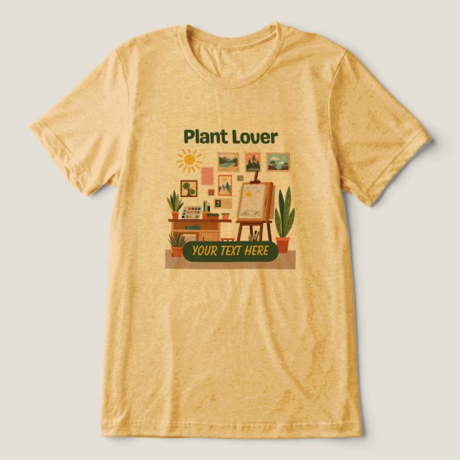 Camiseta Verdura Personalizada & Design de Espaço de Trabal (Design frontal)
