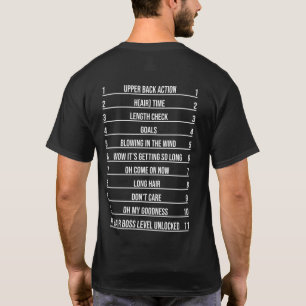 Camiseta Verificação de Comprimento do Cabelo Engraçado