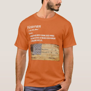 Camiseta Verificação de Vazio Patriótico Veterano de Defini