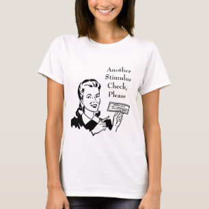 Camiseta Verificação do Estímulo do Governo Vintage