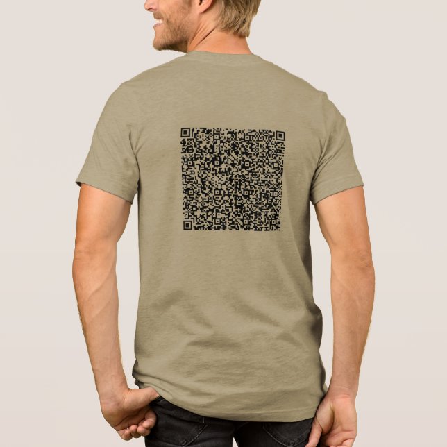 Camiseta Verificação personalizada de código QR Design pers (Verso)