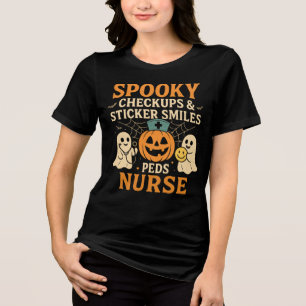 Camiseta Verificações fantasmas e sorrisos de adesivos no D