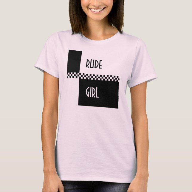 Camiseta Verificações RUDES da Menina-ska (Frente)