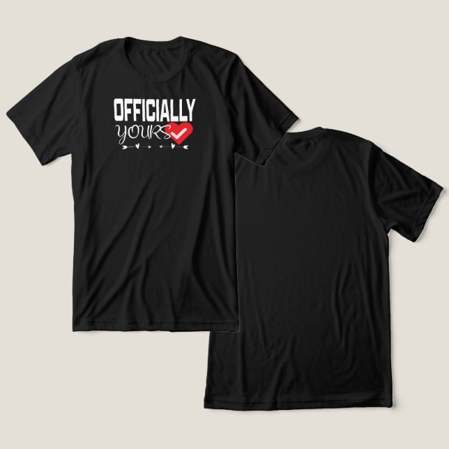 Camiseta Verificado Coração de Amor Marcado (Design Frente e Verso)