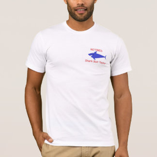 Camiseta Verificador engraçado do terno do tubarão da