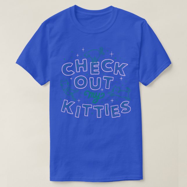 Camiseta Verificar meus Gatinhos (Frente do Design)