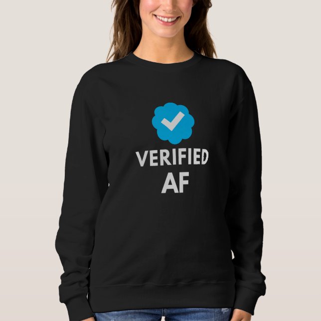 Camiseta Verified AF Social Media Blue Check Mark (Frente)