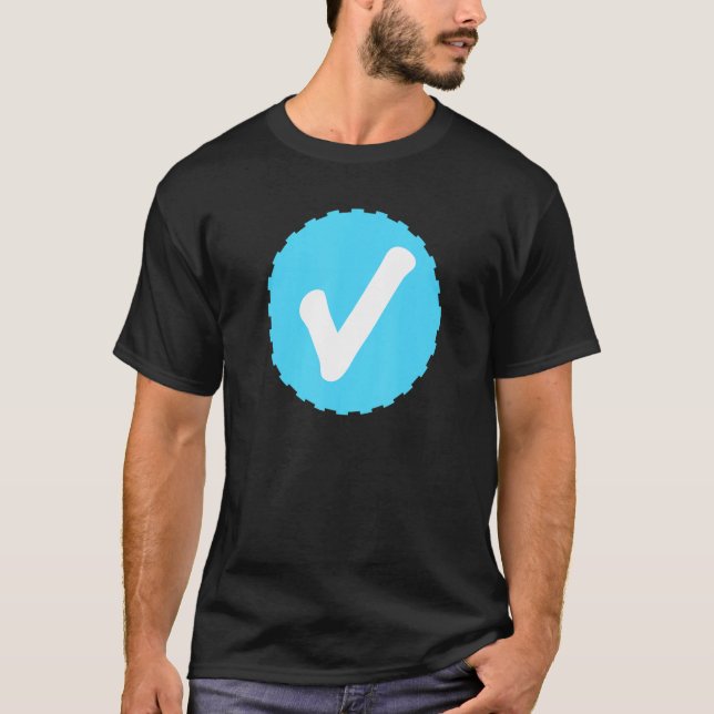 Camiseta Verified Checkmark Blue Circle With Check (Frente)