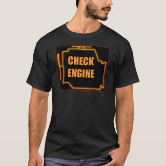 Camiseta Verifique a luz do motor