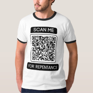 Camiseta Verifique-me para ver o toque masculino do código