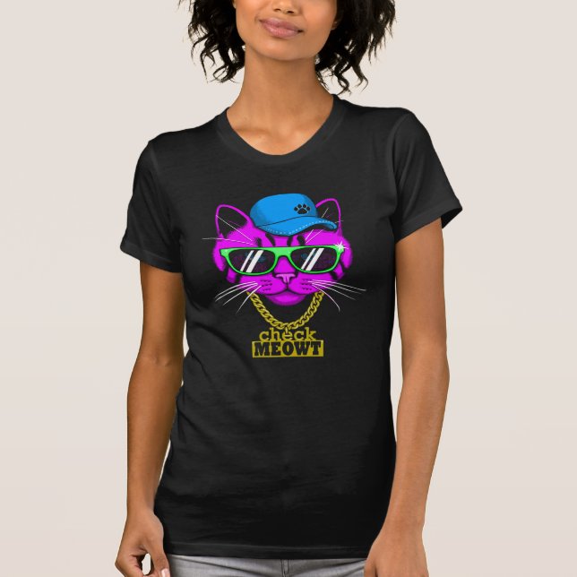 Camiseta Verifique Meowt Bling (Frente)