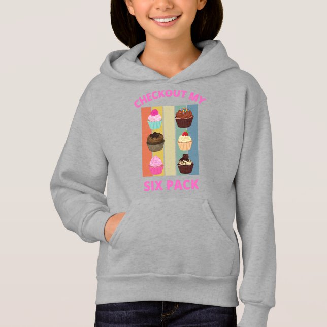 CAMISETA VERIFIQUE MEUS SEIS CUPCAKES DE PACOTE (Frente)