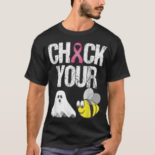 Camiseta Verifique o Presente de Halloween do Câncer de Mam