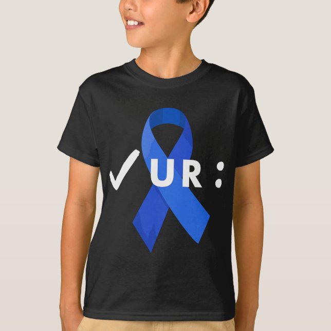 Camiseta Verifique Seu Colon, Colonoscopia. Colon Cancer Aw (Frente)