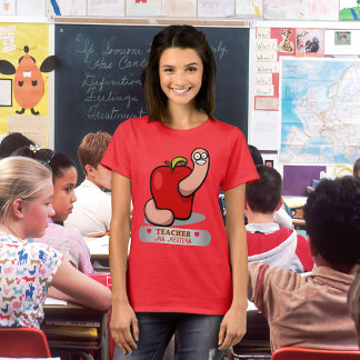 Camiseta Verme de Apreciação de Professores em Nome da Appl