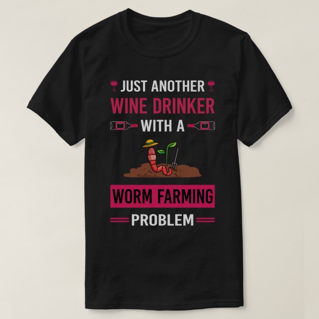 Camiseta Verme de Bebê-Vinho Agricultura Vermicicultura Ver (Frente do Design)