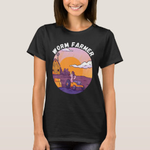 Camiseta Verme de Criação de Verme Cérebro de Fazenda Sunse