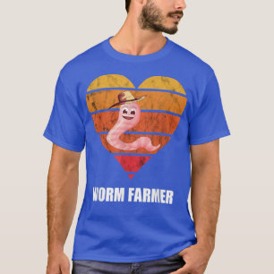Camiseta Verme De Jardinagem De Chapéus Cardíacos De Verme 