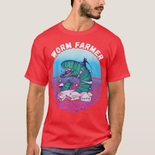 Camiseta Verme Farmer Vintage Retro Worm Warrior Red Wiggle