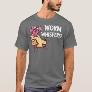 Camiseta Verme Farmer Whisperer Pega Verme Vermelho Wiggler