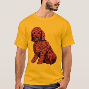 Camiseta Vermelha Brown Labradoodle Men