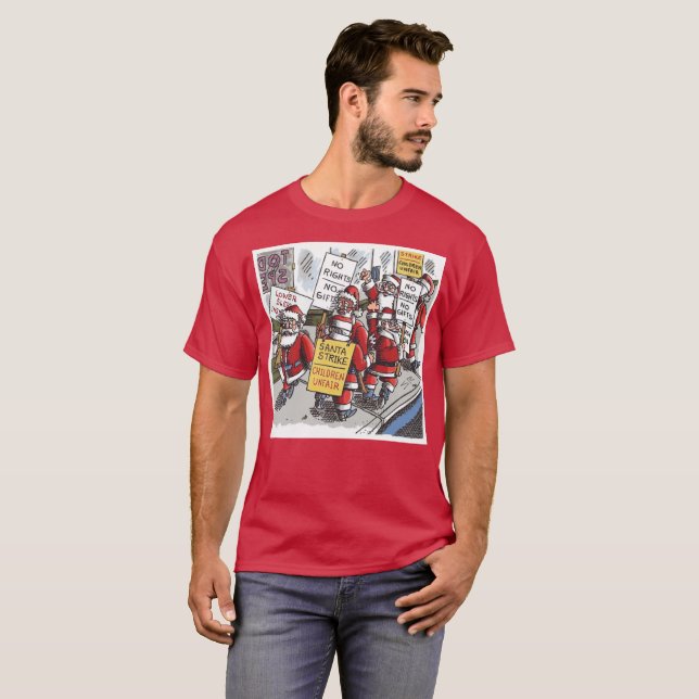 Camiseta vermelha cardeal Santa Strike (Frente Completa)
