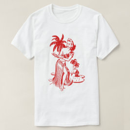 Camiseta Vermelha da Garota Hula
