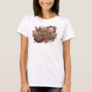 Camiseta Vermelha da Moda POR QUE ESPERAR? COMECE