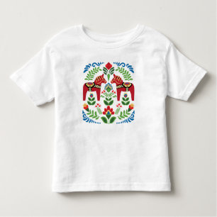 Camiseta Vermelha Dala Horses Sueco
