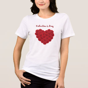 Camiseta Vermelha do Dia dos Namorados com Coração