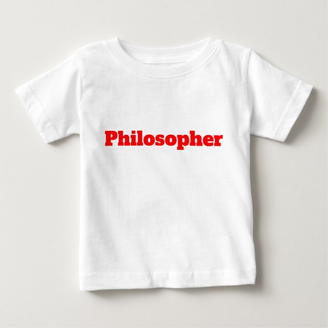 Camiseta Vermelha do Filósofo Engraçado (Frente)