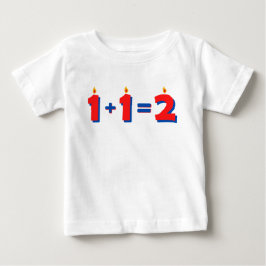 Camiseta Vermelha Dois Aniversário Menina Menino 2