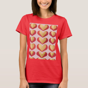 Camiseta Vermelha Dourada Luxe