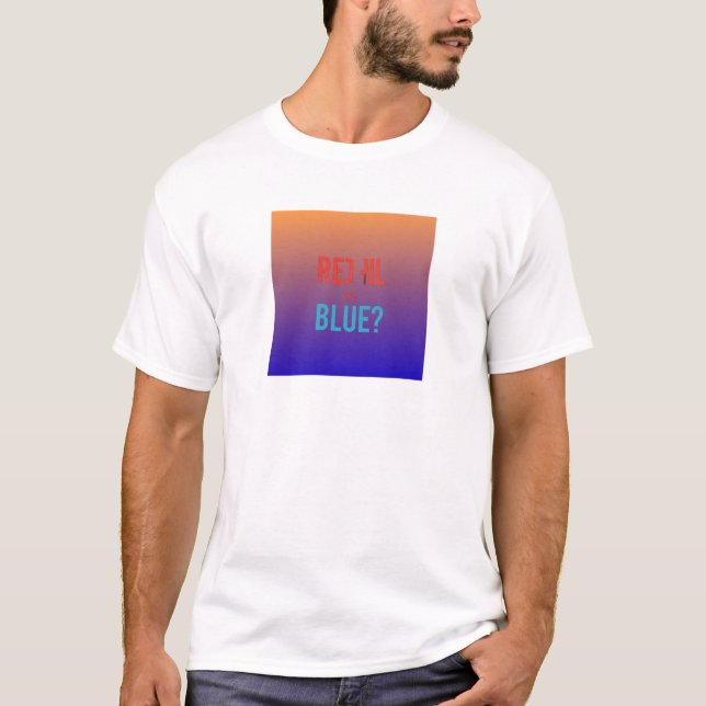 Camiseta vermelha e pílula (Frente)