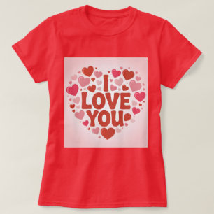 Camiseta Vermelha Eu Te Amo