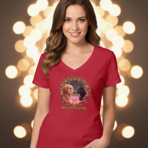 Camiseta Vermelha Feminina Ever Friend Pet Dia dos