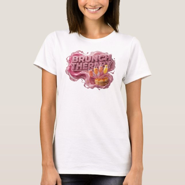 Camiseta Vermelha Limpa TERAPIA DE BRUNCH Declarat (Frente)