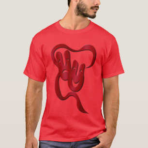 Camiseta vermelha masculina de camiseta vermelha m