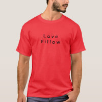 Camiseta Vermelha Mensagem Almofada de Amor Sensua