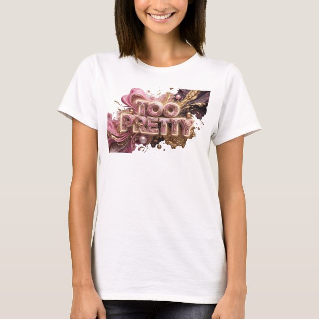 Camiseta Vermelha Ousada TOO PRETTY (Frente)