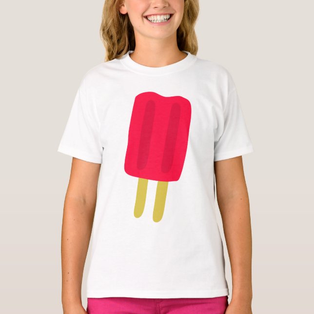 Camiseta Vermelha-Picolé-Meninas (Frente)