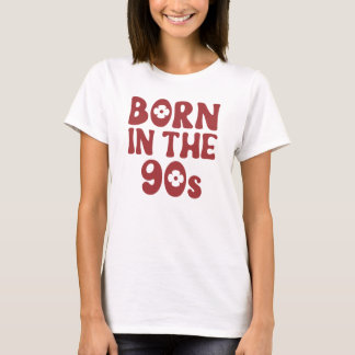 Camiseta Vermelha Retro Nascido nos Anos 90