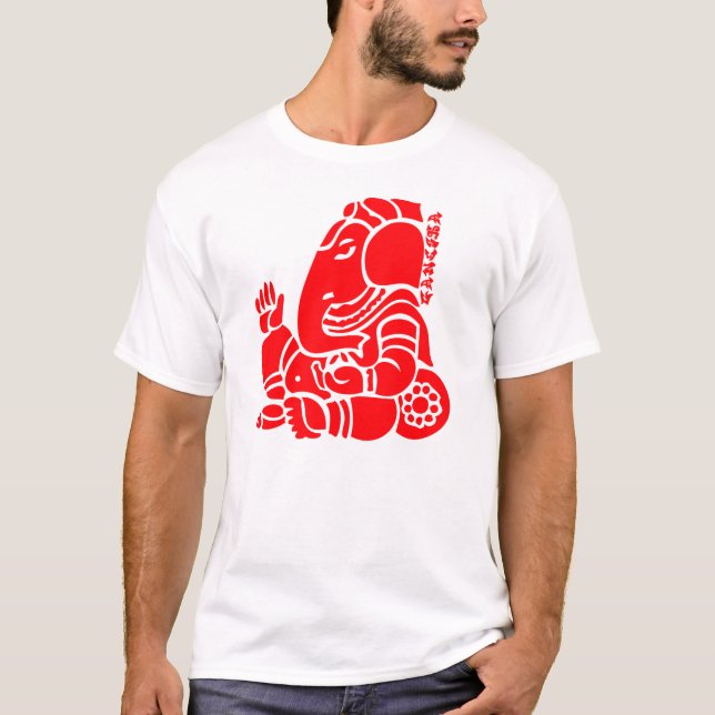 Camiseta vermelho 2 do ganesha (Frente)