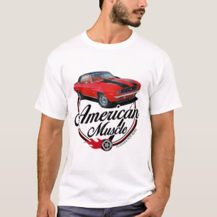 Camiseta Vermelho americano Camaro do músculo