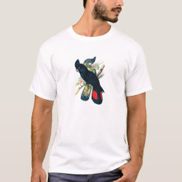 Camiseta Vermelho atado, Cockatoos. pretos (de Banksian)
